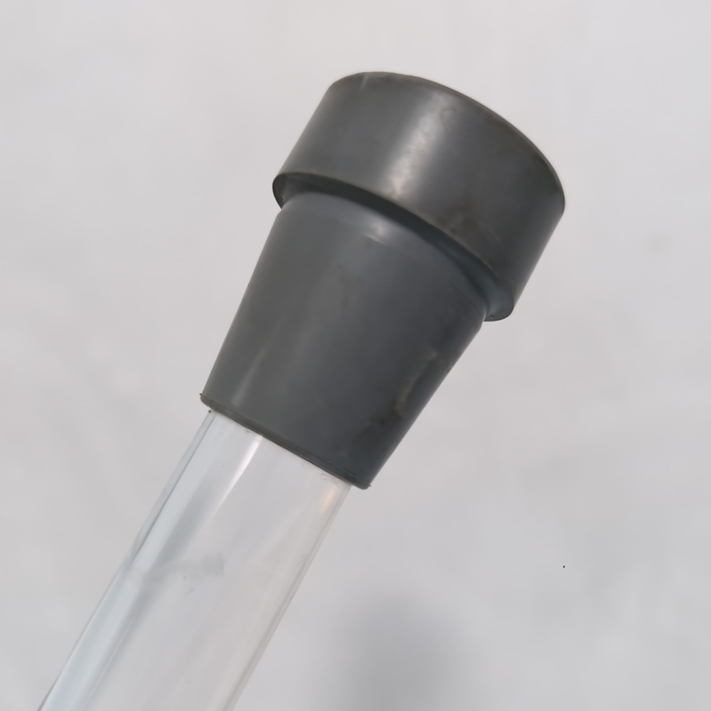 Lucite Walking Cane 32in Clear Acrylic Derby Contour Handle Modernist Right Hand - Picture 7 of 11